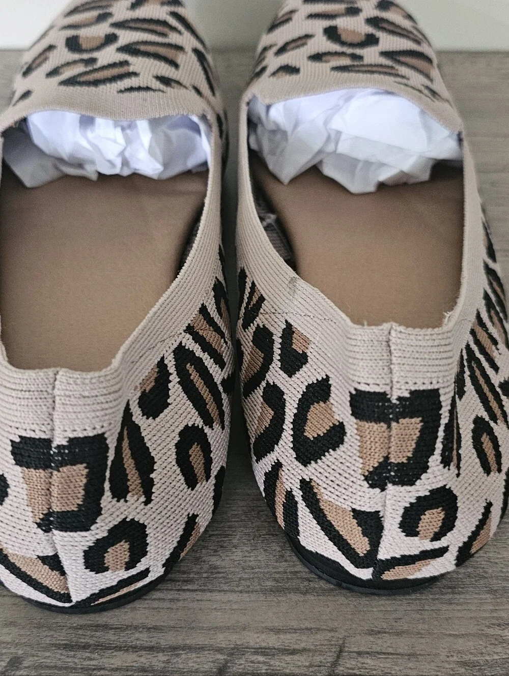 Torrid Leopard Animal Print Stretch Knit Slip-On Wide Loafers Plus 13 WW